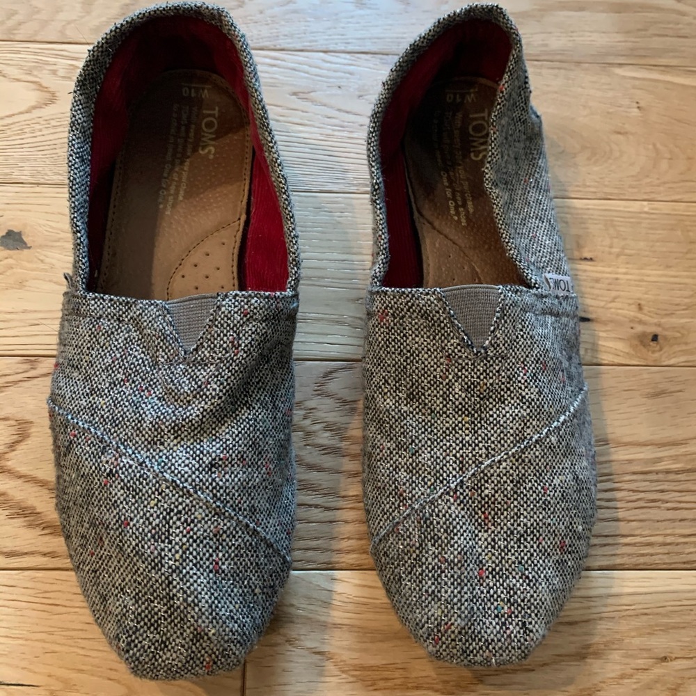 Toms Classic Houndstooth Sparkly Shoes